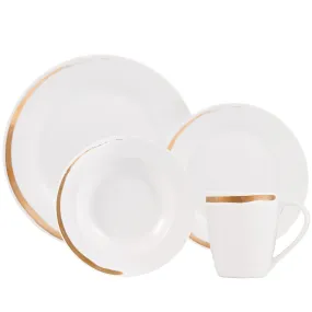 Safdie & Co. Dinnerset 16PC Round Rim Venice
