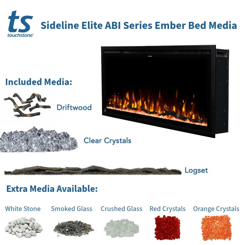 Sideline Elite 42 Inch Recessed Smart Electric Fireplace with Alexa Built-in 80068