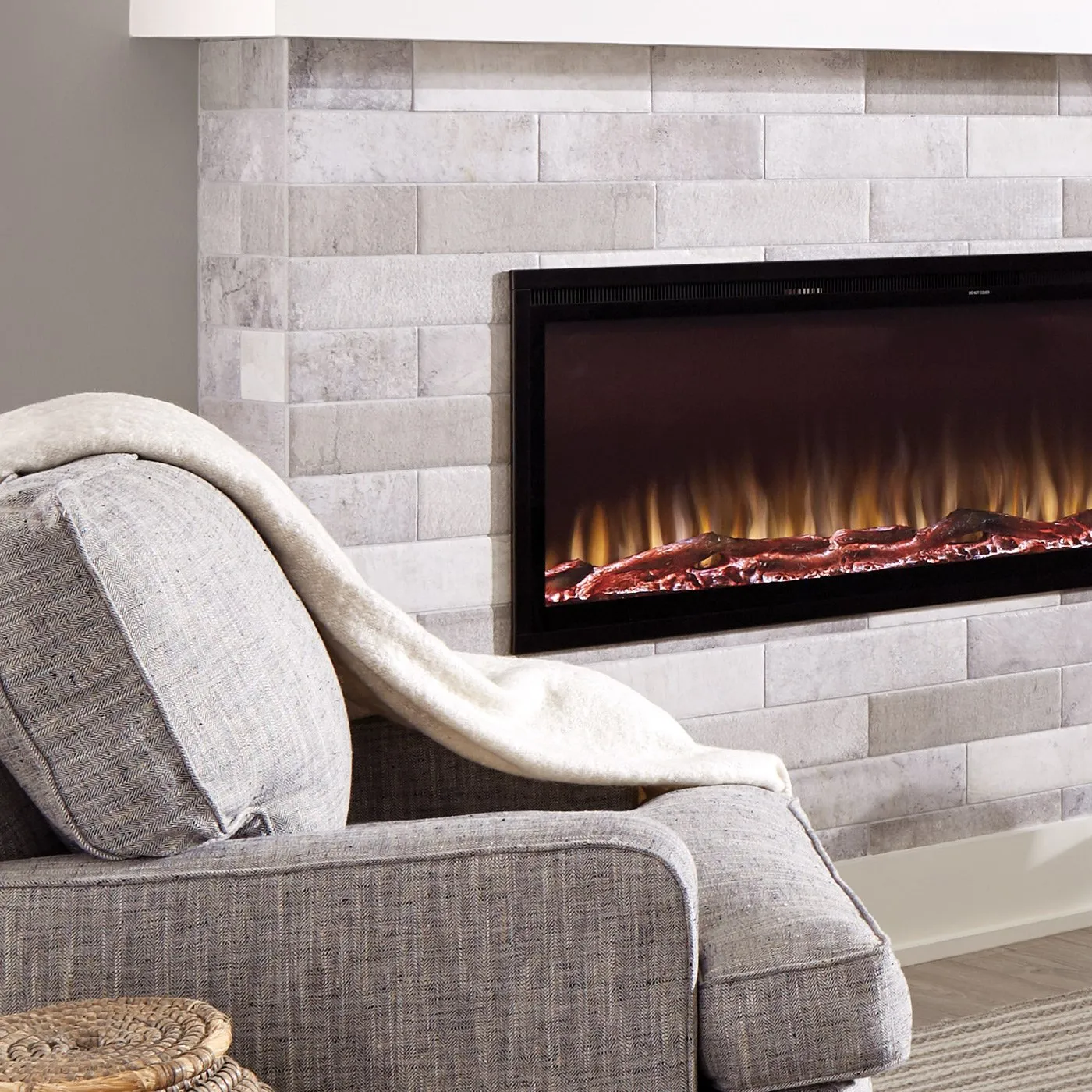Sideline Elite 42 Inch Recessed Smart Electric Fireplace with Alexa Built-in 80068