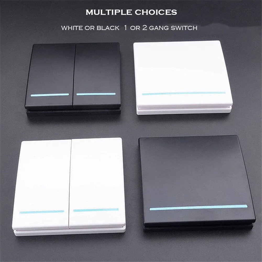 SMATRUL 433Mhz Wireless smart Light Switch RF Remote Control 1000W 50M AC 110V 220V Receiver Wall Panel push button Bedroom Lamp