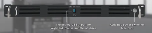 Sonnet Xmac Mac Mini Server - Thunderbolt 3 to Pcie Card Expansion System, 1u Rackmount Enclosure for Mac Mini With Thunderbolt 3 Ports