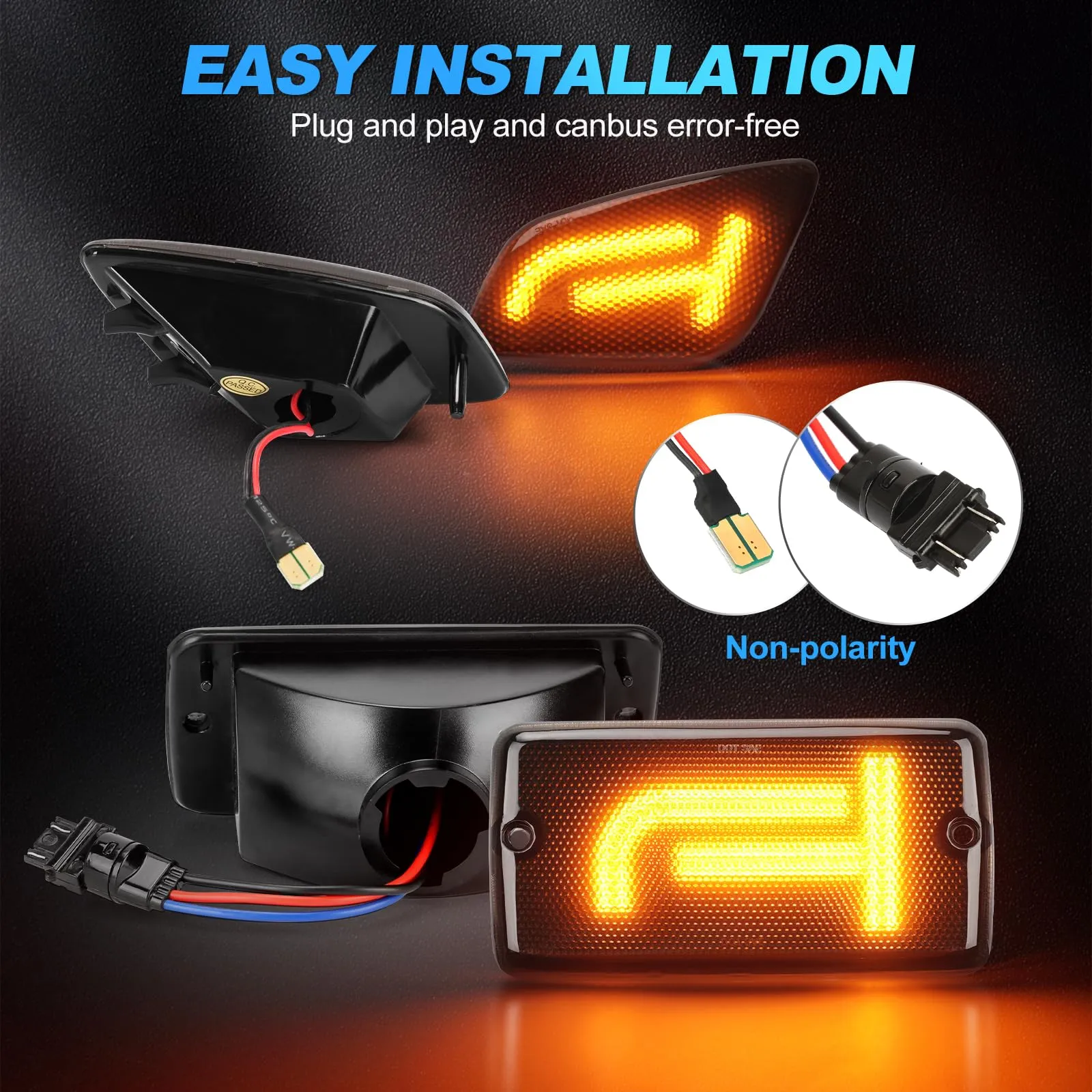 Suparee Jeep Wrangler TJ New LED Turn Signals & Side Marker Lights for 1997-2006