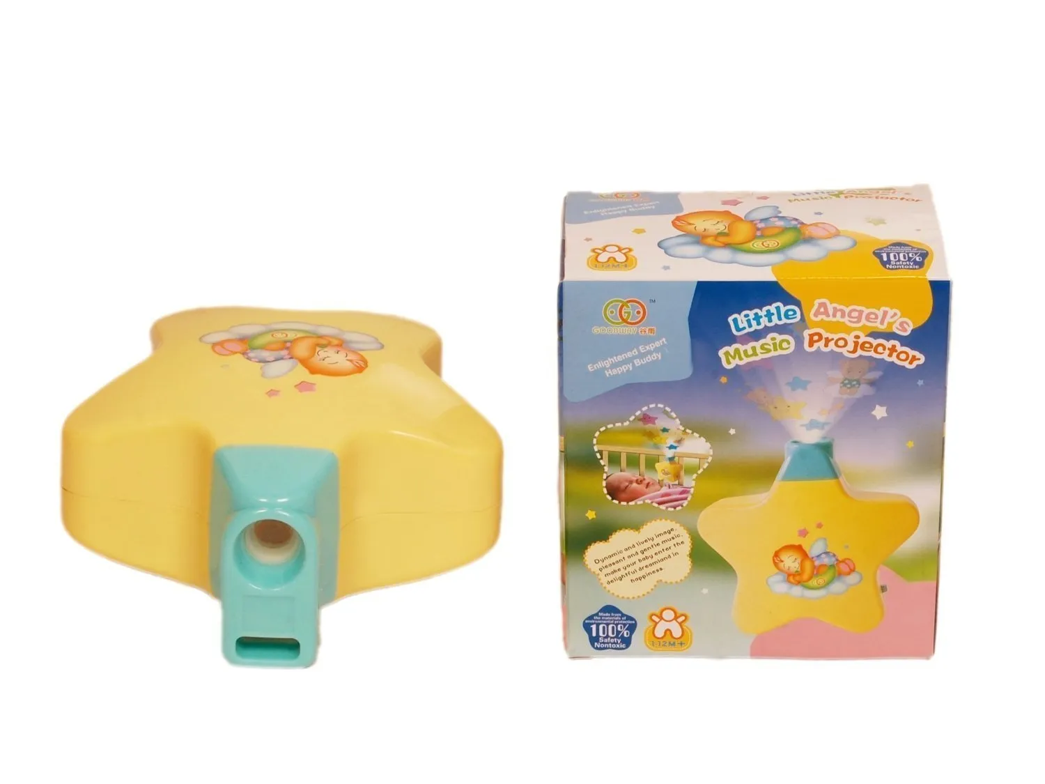 SUPER TOY Plastic Sleeping LED Star Projector With Star Light & Music For Newborn, Pack Of 1, Multicolor