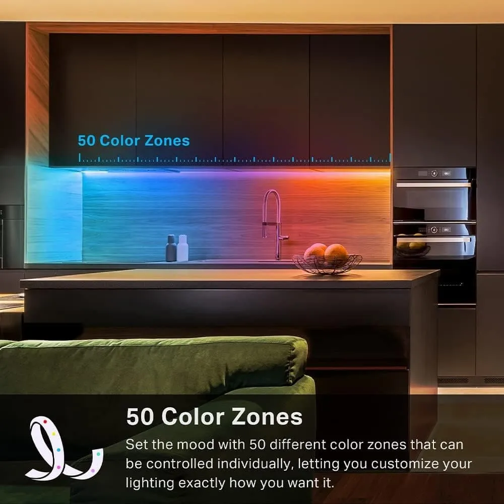 Tapo Smart LED Light Strip, 5m, Wi-Fi App Control RGBW Multicolour LED Strip, PU Coating, Works with Alexa & Google Home & Apple HomeKit, Suitable for TV Kitchen DIY Decoration (Tapo L930-5)