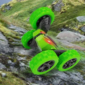 THINKMAX Remote Control Car 1165A RC Stunt Car Toy 360 Rotating Vehicle Green