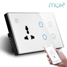 WiFi 4 Gang with Socket