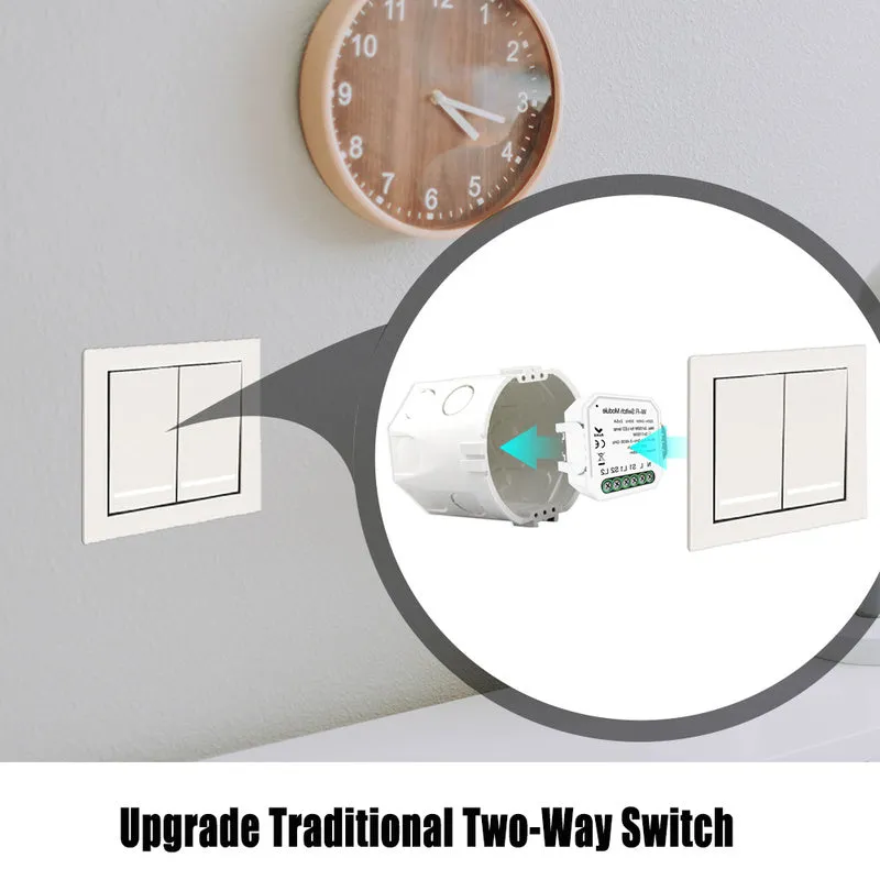 Wifi Smart Light Switch Diy Breaker Module Smart Life/Tuya APP Remote Control Works with Alexa Echo Google Home 1/2 Way