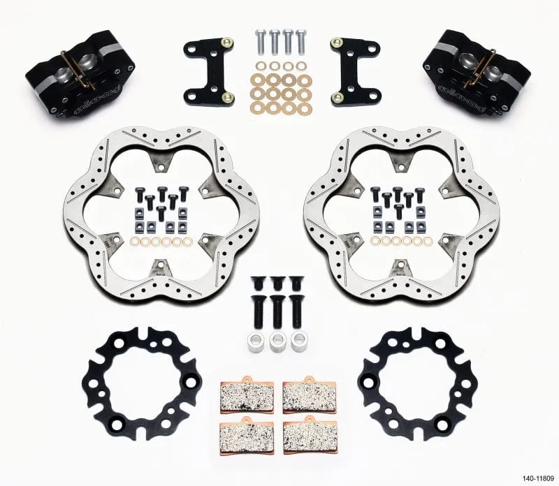 Wilwood GP320 Front Kit Top Mount 10.50in SuperAlloy Vntd Rtr Asph Midget