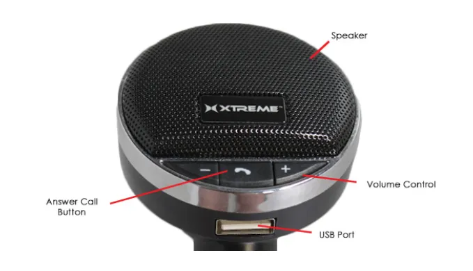 Xtreme Hands-Free Bluetooth Speakerphone - Be a Safer Driver - Ships Sam/Next Day!