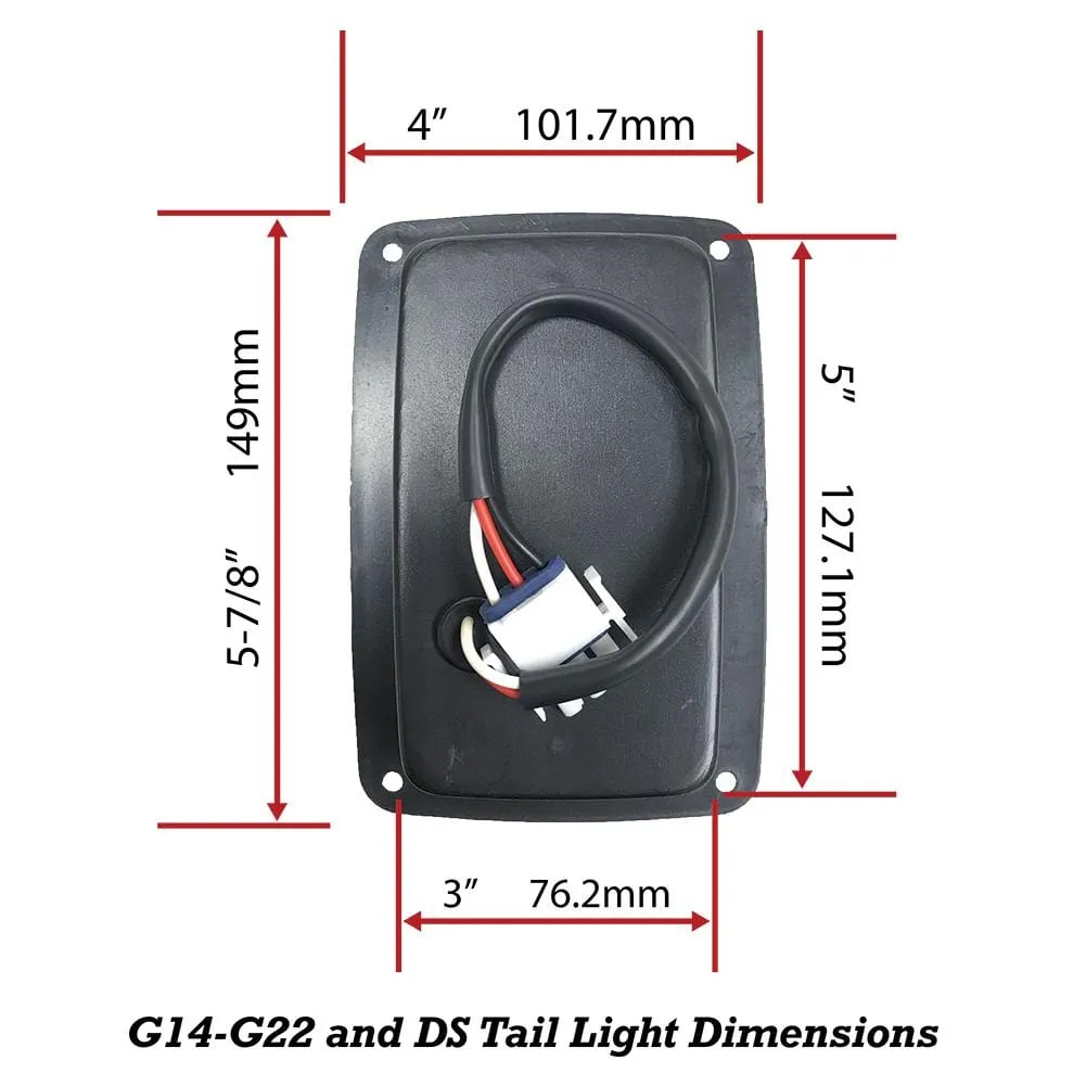 Yamaha G14-G22 and Club Car DS Tail Light Replacement Assemblies LED